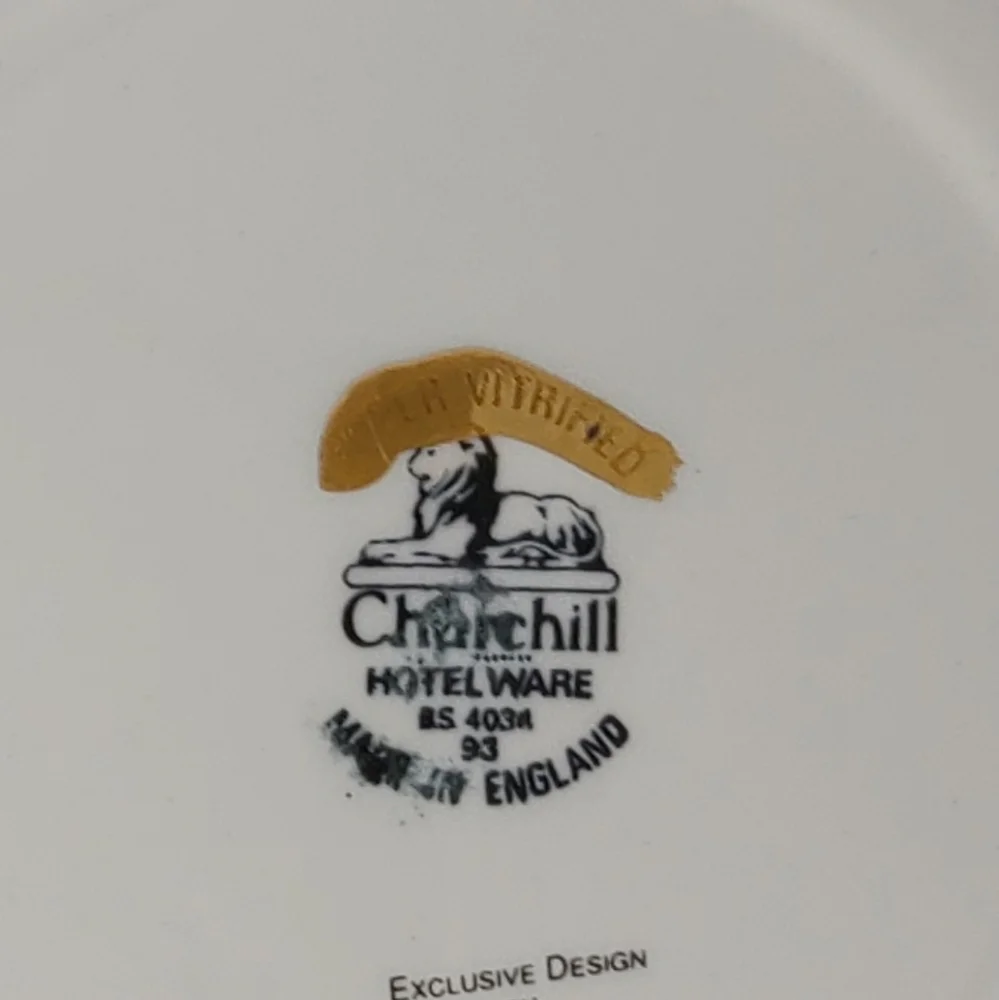 Churchill Super Vitrified Hotel Ware Floral Crownford Giftware Plates-Set of Two